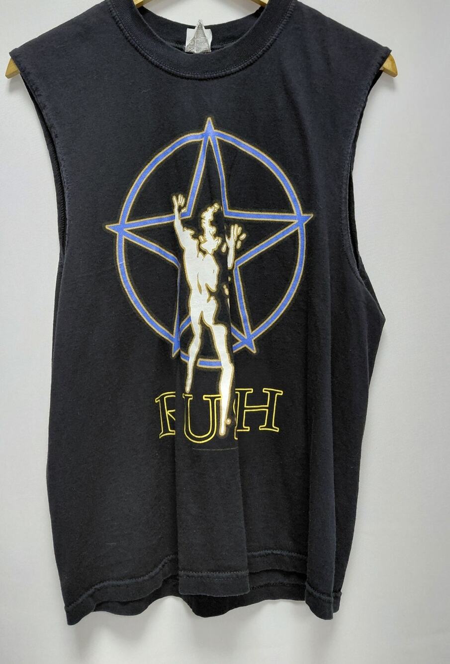 ALSTYLE RUSH Graphic Print Sleeveless T-Shirt Black Knit Men Size M